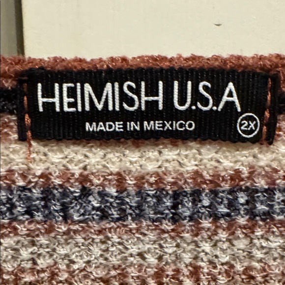 Heimish Cozy & Comfy Lightweight Multicolor V-Neck Sweater-2XL-NWOT - Picture 5 of 7